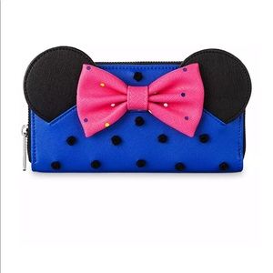 Minnie Disney loungefly rock the dots wallet NWT